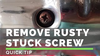 Remove Rusty Screw  Bolt  Quick Tip [upl. by Aicenev]