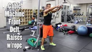 Cable Front Delt Raises using Rope [upl. by Cummine]