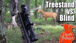 CROSSBOW AIMING From TREESTAND vs BLIND [upl. by Drobman489]