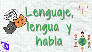 Diferencias entre Lenguaje Lengua y Habla [upl. by Labanna]