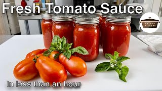 How to make Tomato Sauce from tomatoes  Quick Italian Tomato Passata Sauce [upl. by Arbmahs]