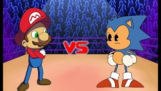 Mario vs Sonic  Cartoon Rap Battles [upl. by Derfla24]