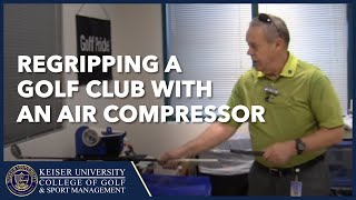 Regripping a Golf Club with an Air Compressor [upl. by Atiuqa]