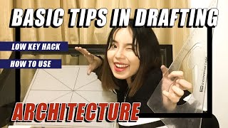 BASIC TIPS IN DRAFTING ARCHITECTURE  How to use the tools [upl. by Anawad468]