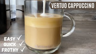 How to Make a Cappuccino with Nespresso Vertuo and Aeroccino milk Frother  VertuoLine Recipe [upl. by Robbert740]