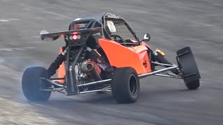 16000rpm Kart Cross going CRAZY on Track  Buggies with 600cc MotorBike Engine [upl. by Aret]