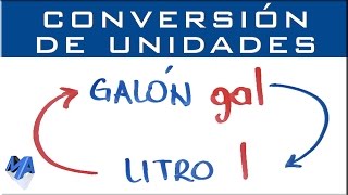 Convertir galón a litro  conversión de unidades [upl. by Efar586]