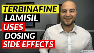 Terbinafine Lamisil  Uses Dosing Side Effects  Pharmacist Review [upl. by Christensen689]