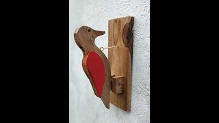 Idea en madera  PAJARO CARPINATERO DE MADERA  woodworking [upl. by Cassandry]