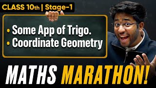 Class 10th Maths Maha Marathon  Some App of Trigonometry amp Coord Geometry 🔥  Shobhit Nirwan [upl. by Itnahs]