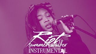 Riot  Summer Walker  INSTRUMENTAL with lyrics [upl. by Anileh718]