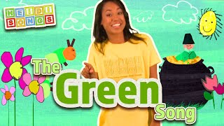 The GREEN Song  HeidiSongs Sing amp Spell Colors [upl. by Yrol429]