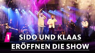 Disstrack  Sido und Klaas eröffnen die Show  1LIVE Krone 2017 [upl. by Nairim]