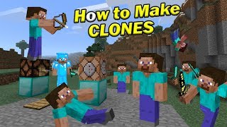 How to Make CLONES  Minecraft PE [upl. by Baras966]