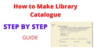 Cataloging how to make catalogue for library books according to ACCR 2 [upl. by Eniamsaj]