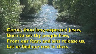 Come Thou Long Expected Jesus Tune Cross of Jesus  4vv with lyrics for congregations [upl. by Ellison216]