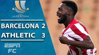 Athletic Bilbao pull off EPIC comeback vs Barcelona to win Spanish Supercopa  ESPN FC Highlights [upl. by Nohsav412]