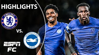 Chelsea vs Brighton  Carabao Cup Highlights  ESPN FC [upl. by Sirrep]