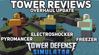 Pyro Electroshocker Freezer Tower ReviewTower Defense Simulator [upl. by Goer24]