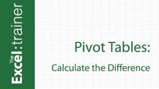 Excel  Calculate Differences in a Pivot Table [upl. by Pauletta658]