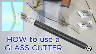 How to use OAIEGSDGlass Cutter Glass Cutting cut curve lines [upl. by Scuram]