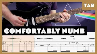 Pink Floyd  Comfortably Numb  Guitar Tab  Lesson  Cover  Tutorial [upl. by Ahsina]