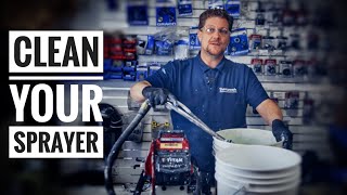 HOW TO CLEAN A SPRAYER  Airless Paint Sprayer Tips  Titan 440 [upl. by Esinrahc475]