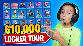 FERRANS 10000 FORTNITE LOCKER TOUR RARE SKINS  Royalty Gaming [upl. by Llennahs92]