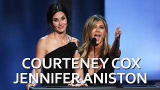 Courteney Cox and Jennifer Aniston to George Clooney Youre Welcomequot [upl. by Concettina]