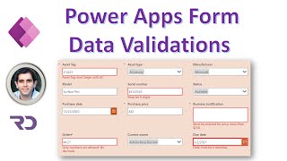 Power Apps form data validation tutorial [upl. by Ynnel]