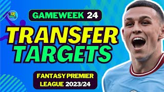 FPL GW24 MY TRANSFER TARGETS  FANTASY PREMIER LEAGUE 202324 TIPS [upl. by Voltz966]