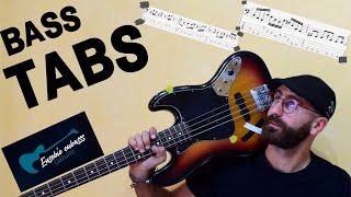 The Beatles  Get Back BASS COVER  PLAY ALONG TAB  SCORE [upl. by Geithner726]