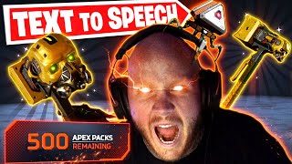 OPENING 500 APEX PACKS WITH TEXT TO SPEECH TTS [upl. by Kreager498]