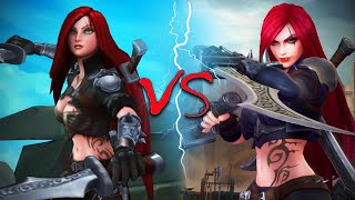 KATARINA LEAGUE OF LEGENDS VS WILD RIFT Champion ModelsGraphics Comparison [upl. by Reiko608]