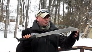 Survival Blades 1 Cold Steel Two Handed Latin Machete [upl. by Madea]