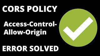 CORS POLICY No AccessControlAllowOrigin header is present on request  SOLVED  100 WORKING [upl. by Hardden195]