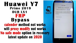 huawei y7 prime 2019 frp bypass  huawei dublx1 frp no box [upl. by Whiffen]