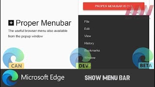 How To Show Menu Bar in Microsoft Edge Chromium [upl. by Adni54]