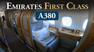 Emirates A380 First Class Review Shower Bar Suite and more [upl. by Isa]