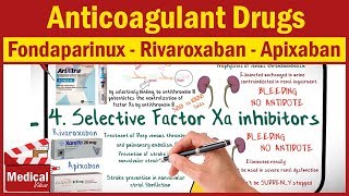 Pharmacology CVS 24 Anticoagulant Drugs Part 4 Factor Xa inhibitor Fondaparinux  Rivaroxaban [upl. by Elodea]