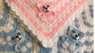 Crochet Bearcrochet blanket appliqué [upl. by Dino807]