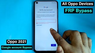 All Oppo Devices FRP Bypass  All Oppo FRPGoogle Account Bypass 2021 Trick Without PC Any Model [upl. by Elleryt]