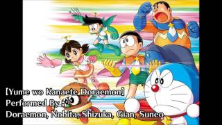 Yume wo Kanaete Doraemon Characters Version  Doraemon Opening Song [upl. by Repard938]