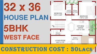 32 x 36 House Plan  Ghar ka Naksha [upl. by Eybbob]