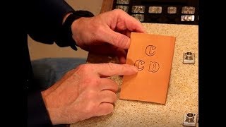 Letter Stamping on Leather [upl. by Watt]