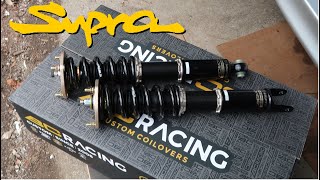 Installing BC Racing BR Coilover on My Supra Mk4 [upl. by Ylrehs111]