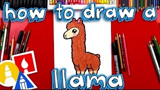 How To Draw A Cartoon Llama [upl. by Aihsotal682]