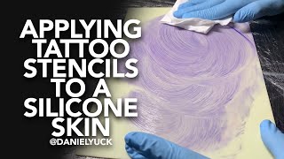 Applying Tattoo Stencils To Silicone Fake Skin [upl. by Elata]