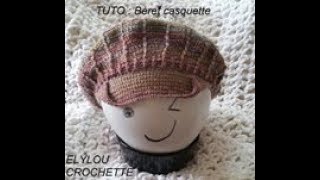 TUTO crochet  Béret casquette facile [upl. by Aralk]