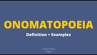 ONOMATOPOEIA  Definition  Examples 🐮 [upl. by Strander513]